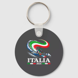 Italy Ski Design Winter Srts Italia Design  Keychain
