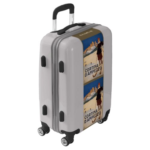 Italy Skiing custom name luggage