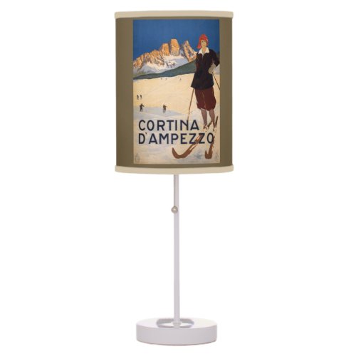 Italy Skiing vintage travel lamps