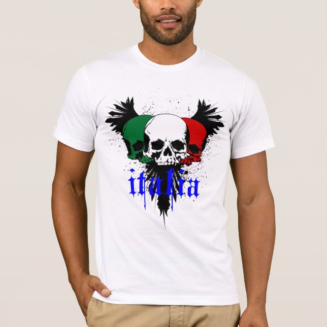 Italy Skull Tattoo T-Shirt (Front)