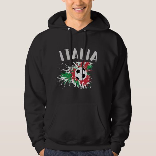 Italy Soccer Ball Grunge Flag Hoodie