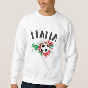 Italy Soccer Ball Grunge Flag Sweatshirt