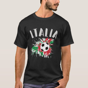 Italy Soccer Ball Grunge Flag T-Shirt