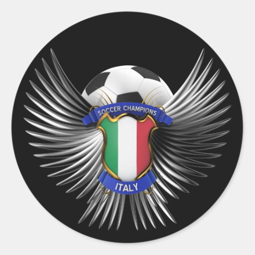Italy Soccer Champions Classic Round Sticker