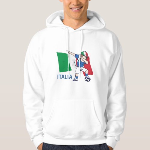 Italy Soccer Fan Kid dabbing schoolboy Hoodie