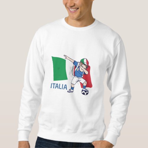 Italy Soccer Fan Kid dabbing schoolboy Sweatshirt