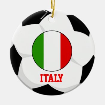 Italy Soccer Fan Ornament 4 Times World Cup Champs by pixibition at Zazzle