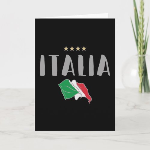 Italy Soccer Football Fan Shirt Flag Card