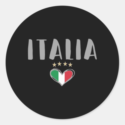 Italy Soccer Football Fan Shirt Flag Classic Round Sticker