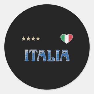 Italy Soccer Football Fan Shirt Flag Classic Round Sticker