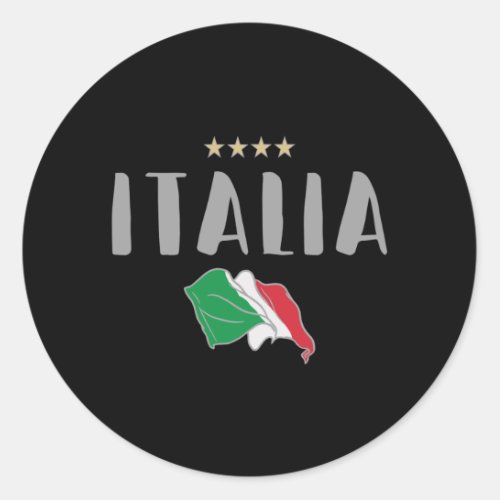 Italy Soccer Football Fan Shirt Flag Classic Round Sticker
