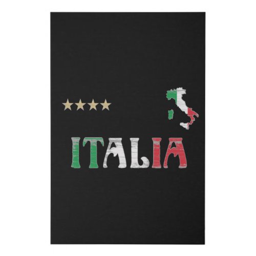 Italy Soccer Football Fan Shirt Flag Faux Canvas Print