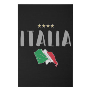 Italy Soccer Football Fan Shirt Flag Faux Canvas Print