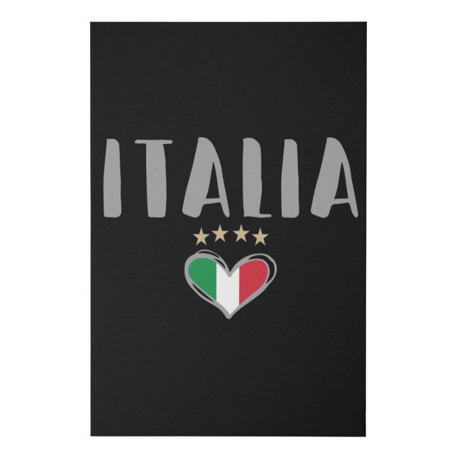 Italy Soccer Football Fan Shirt Flag Faux Canvas Print (Front)