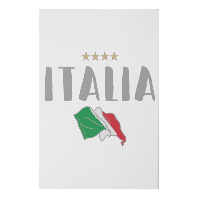 Italy Soccer Football Fan Shirt Flag Faux Canvas Print (Front)