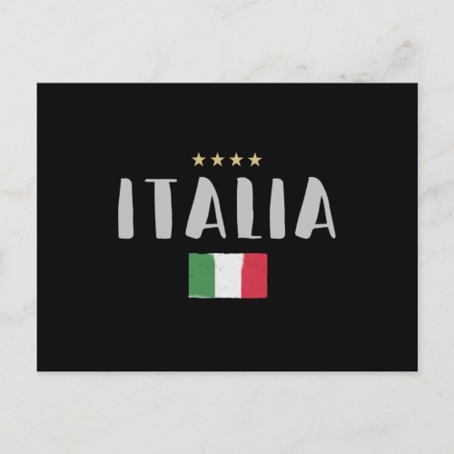 Italy Soccer Football Fan Shirt Flag Postcard