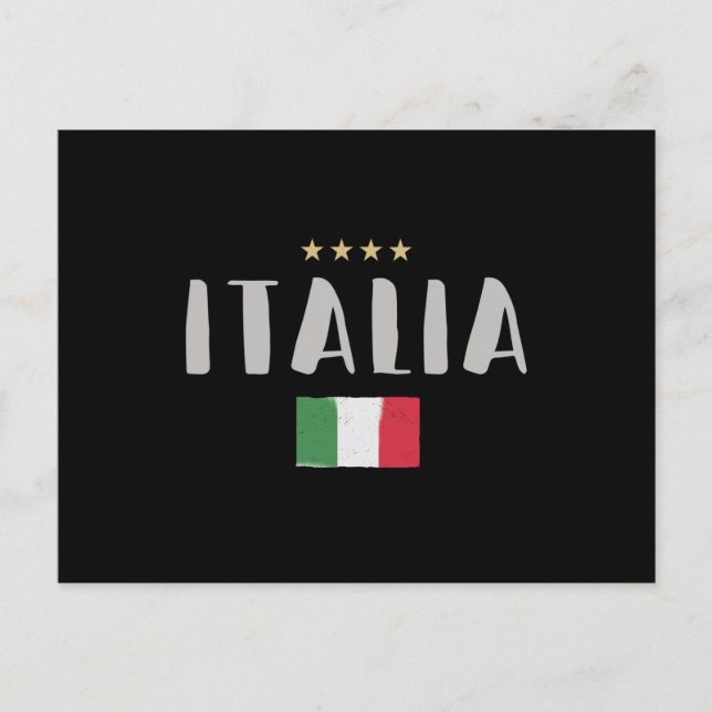 Italy Soccer Football Fan Shirt Flag Postcard (Front)