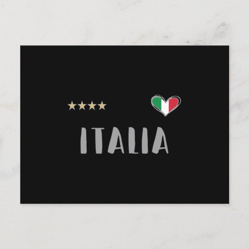 Italy Soccer Football Fan Shirt Flag Postcard