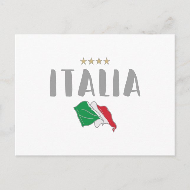 Italy Soccer Football Fan Shirt Flag Postcard (Front)