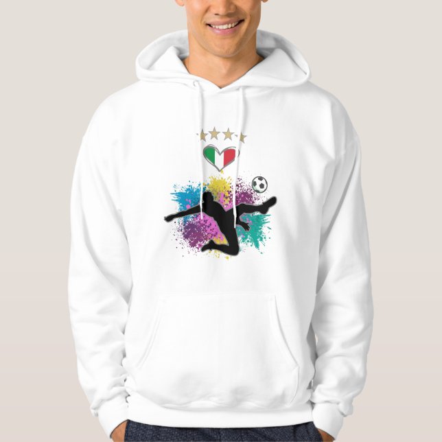 Italy Soccer Football Fan Shirt Flag Splash (Front)