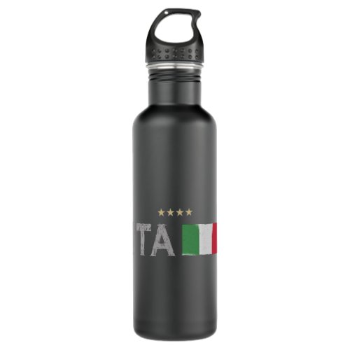 Italy Soccer Football Fan Shirt Flag Stainless Steel Water Bottle
