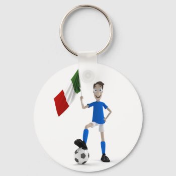 Italy Soccer Keychain by jordygraph at Zazzle