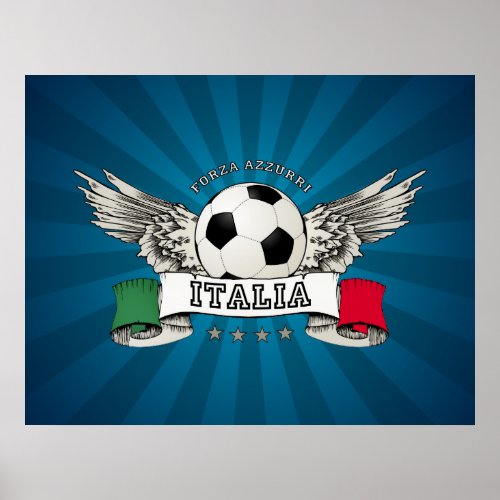 Italy Soccer National Team Supporter poster
