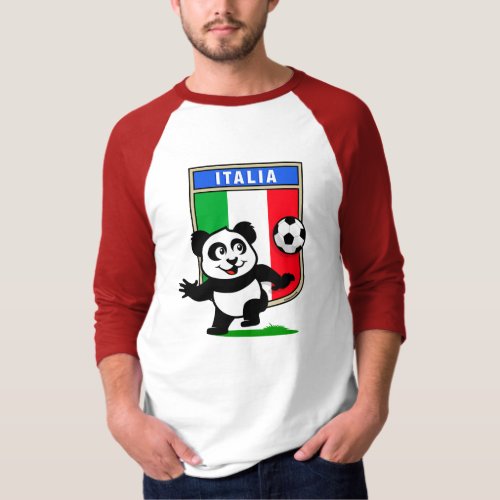 Italy Soccer Panda light shirts T_Shirt