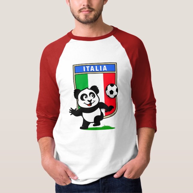 Italy Soccer Panda (light shirts) T-Shirt (Front)