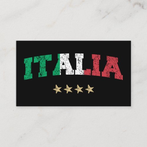 Italy Soccer Shirt Football Fan Italian Flag Business Card