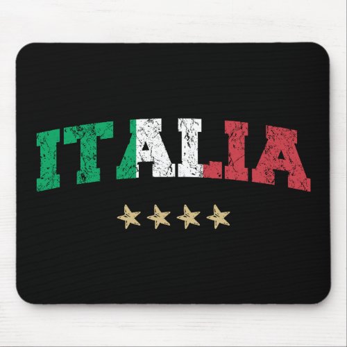 Italy Soccer Shirt Football Fan Italian Flag Mouse Pad