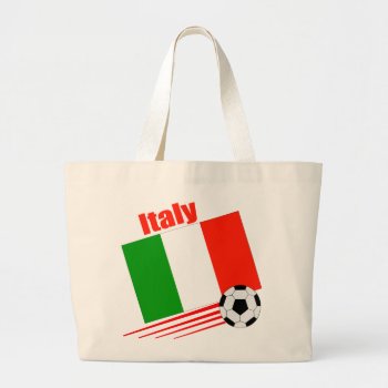 Italy Soccer Team Large Tote Bag by worldwidesoccer at Zazzle