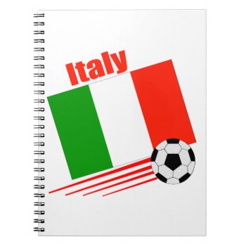 Italy Soccer Team Notebook by worldwidesoccer at Zazzle