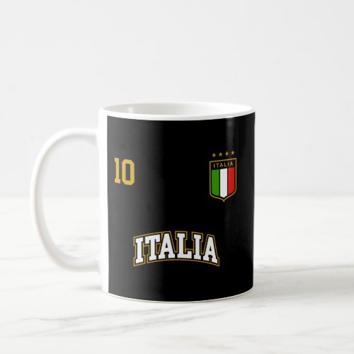Italy Soccer Team Number 10 Sports Italian Flag Coffee Mug