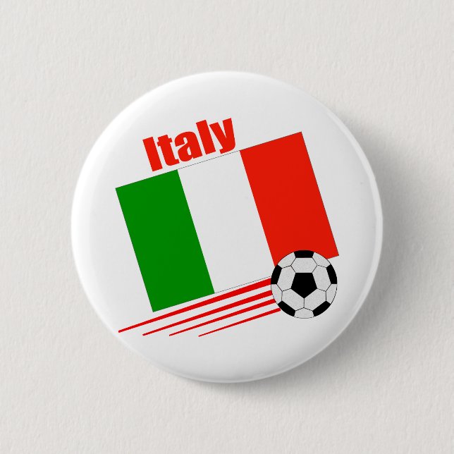 Italy Soccer Team Pinback Button (Front)