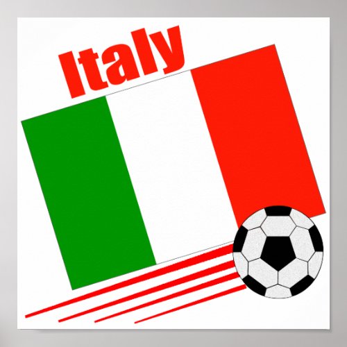 Italy Soccer Team Poster