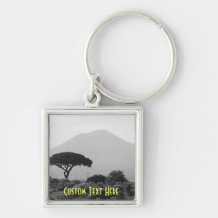 Italy Souvenir from Mount Vesuvius Volcano Keychain