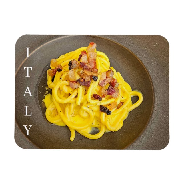 Italy spaghetti carbonara fridge magnet (Horizontal)