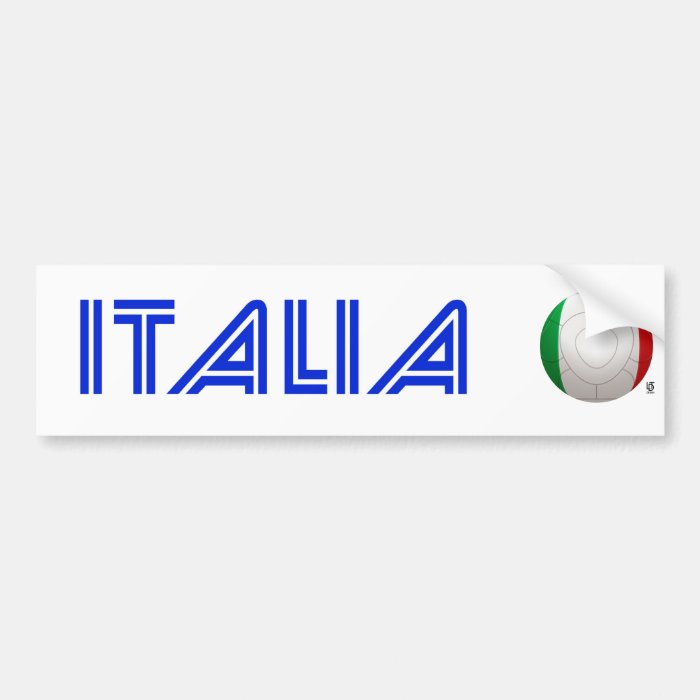 Italy   Squadra Azzurra Football Bumper Sticker