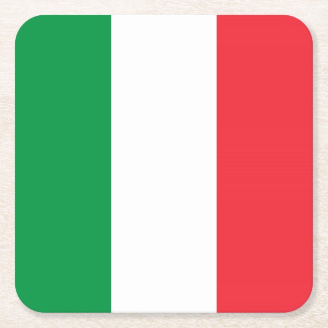 Italy Square Paper Coaster (Front)