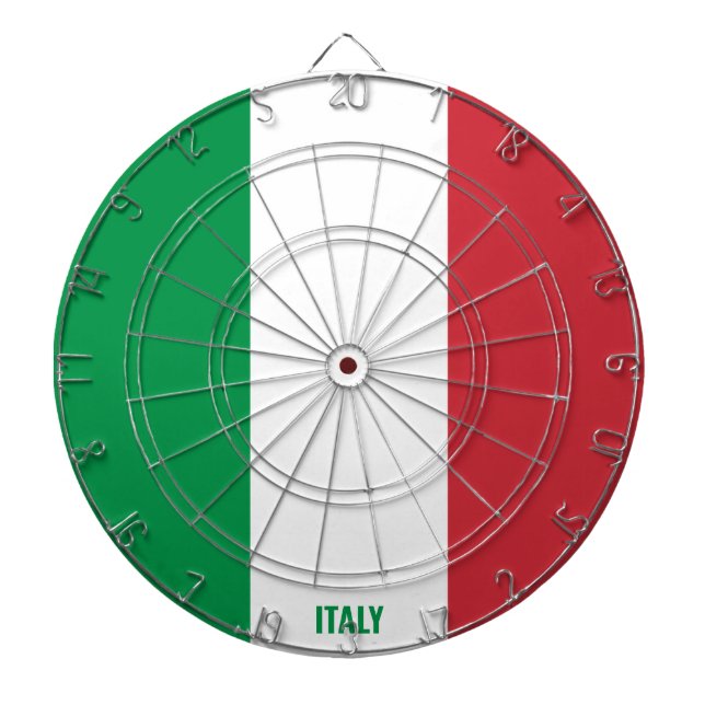 "Italy Strikes!" Patriotic Dart Board (Front)