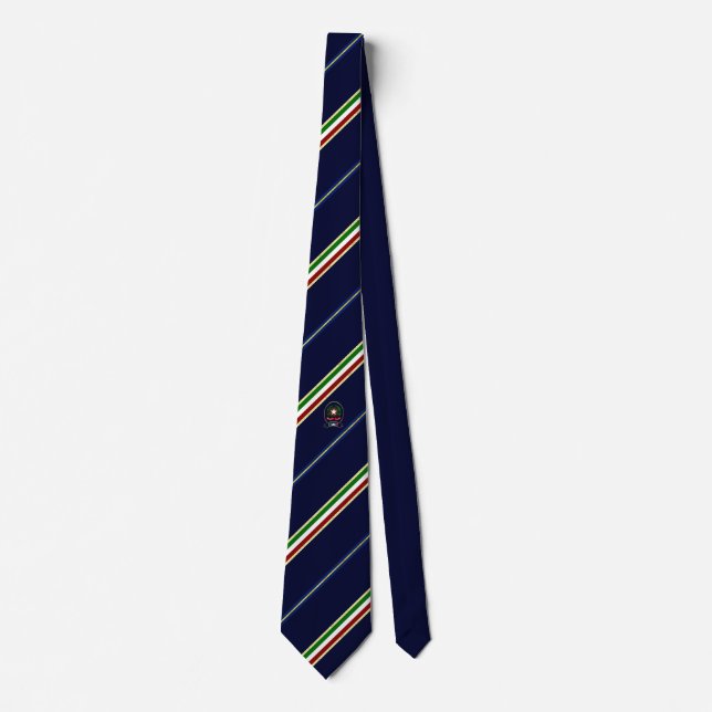 Italy stripes flag neck tie (Front)