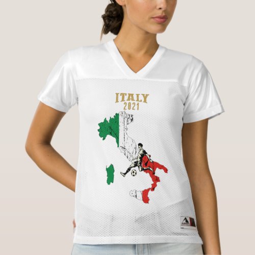 Italy Supporters FootballCountry Badge 2021 Euro Womens Football Jersey