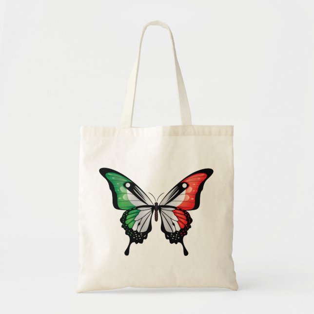Italy Swallowtail Butterfly Flag Tote Bag (Front)
