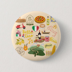 Italy Symbols Button