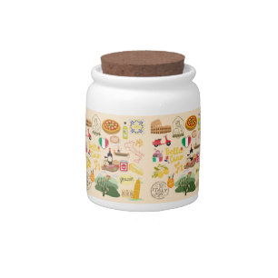 Italy Symbols Candy Jar