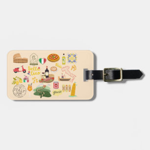 Italy Symbols Luggage Tag