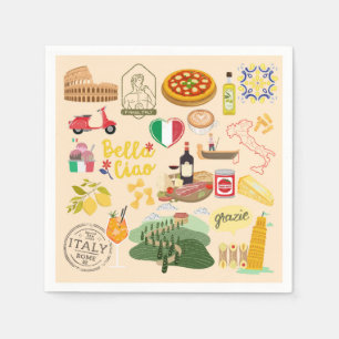 Italy Symbols Napkins
