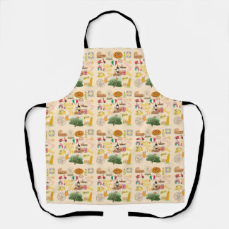 Italy Symbols Travel Lovers Apron