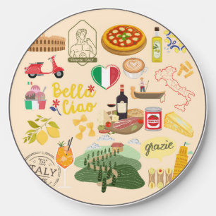  Italy Symbols Travel Lovers Wireless Charger